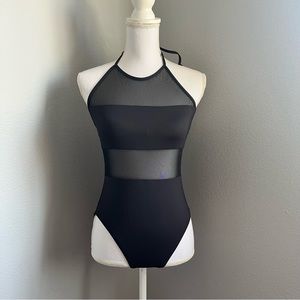 La Blanca Mesh Cutout One Piece Bathing Suit